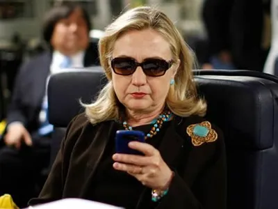Hillary Clinton Cellphone blank meme template