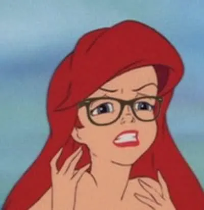 Hipster Ariel blank meme template