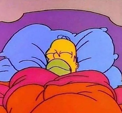 Homer Simpson sleeping peacefully blank meme template