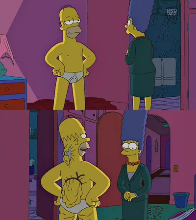 Homer Simpson's Back Fat blank meme template