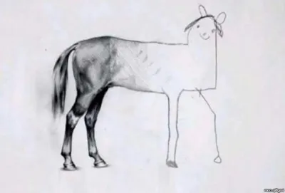 Horse Drawing blank meme template