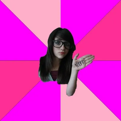 Idiot Nerd Girl blank meme template