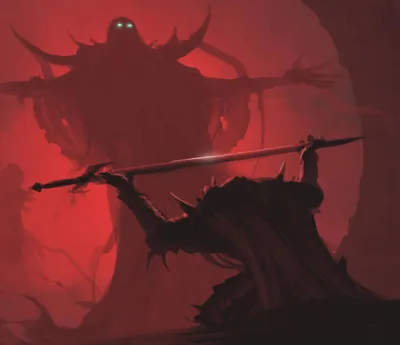 Man giving sword to larger man blank meme template
