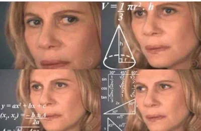 Math lady/Confused lady blank meme template