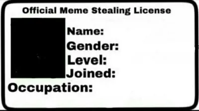 Meme Stealing License blank meme template