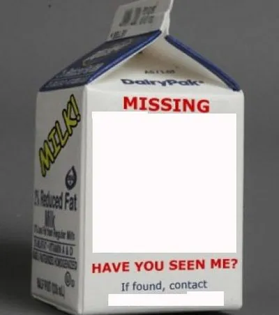 Milk carton blank meme template