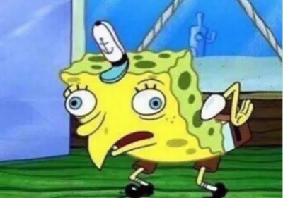 Mocking Spongebob blank meme template