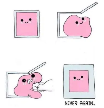 Never again blank meme template