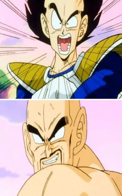 No Nappa Its A Trick blank meme template