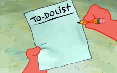 patrick to do list actually blank blank meme template