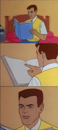 Peter parker reading a book  blank meme template