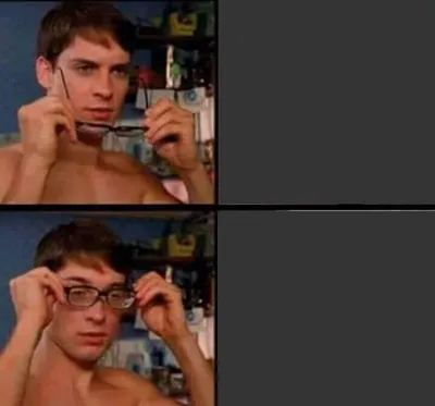 Peter Parker's Glasses blank meme template