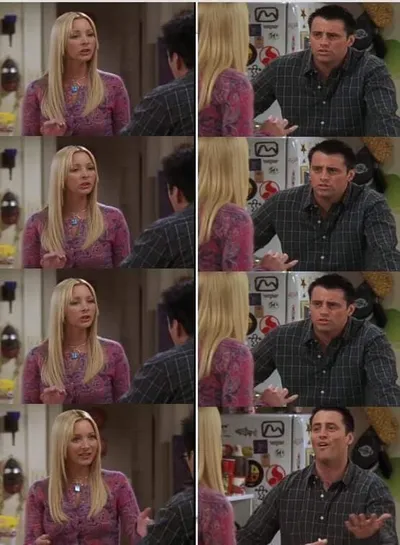 Phoebe Joey blank meme template