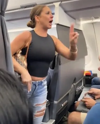 Plane Lady Not Real blank meme template