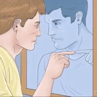 Pointing mirror guy blank meme template