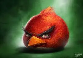 Realistic Red Angry Birds blank meme template