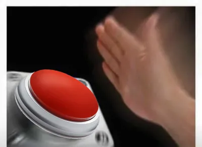 Red Button Hand blank meme template