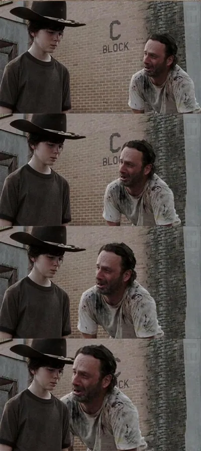 Rick and Carl Long blank meme template