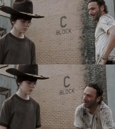 Rick and Carl blank meme template