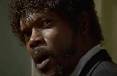 Samuel Jackson Glance blank meme template