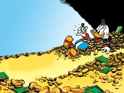 Scrooge McDuck blank meme template