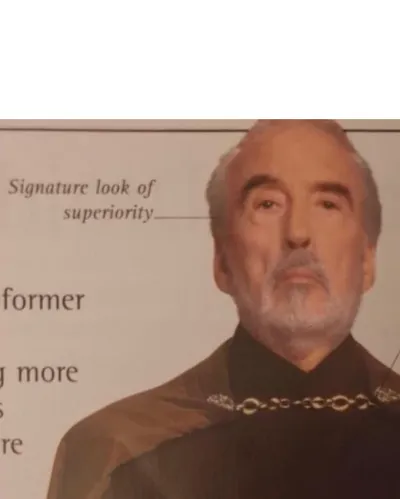 Signature Look of superiority blank meme template