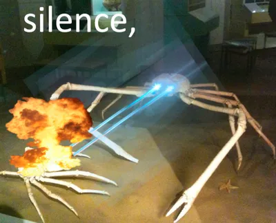 Silence Crab blank meme template