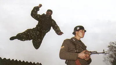Soldier jump spetznaz blank meme template