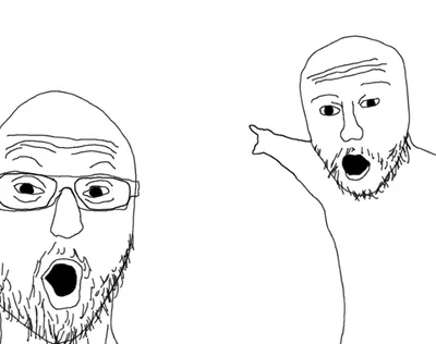 Soyjak Pointing blank meme template