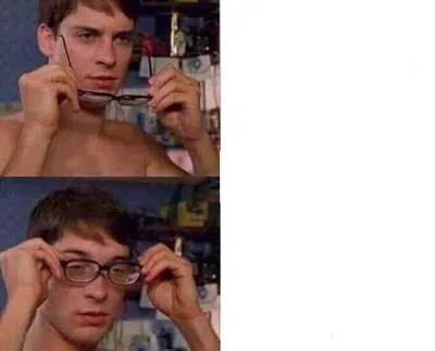 Spiderman Glasses blank meme template