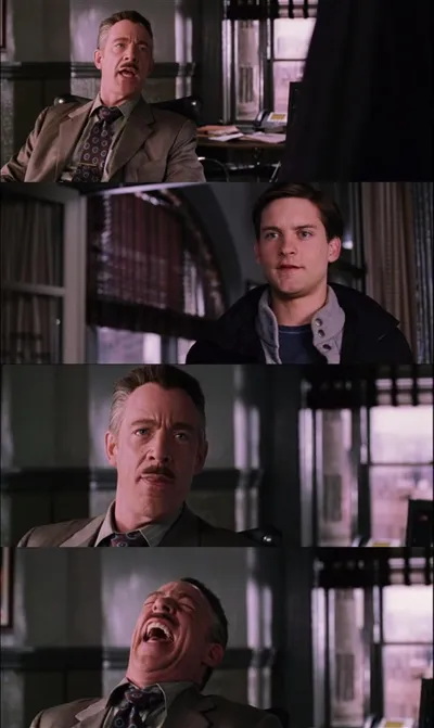 Spiderman Laugh blank meme template