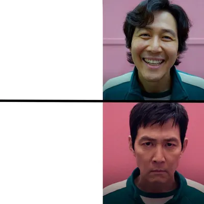 Squid Game (Season 1 vs Season 2) blank meme template