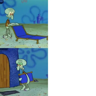 Squidward chair blank meme template