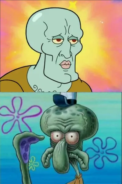 Squidward blank meme template