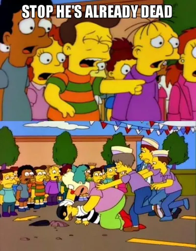 Stop He's Already Dead blank meme template