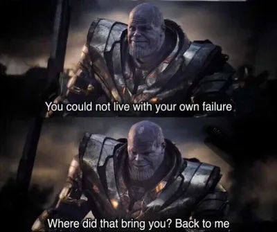 Thanos back to me blank meme template