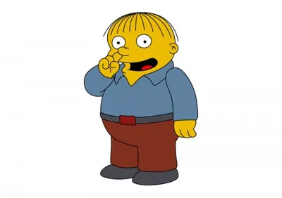 The Simpsons Ralph Wiggum Picking His Nose blank meme template