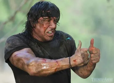 Thumbs Up Rambo blank meme template