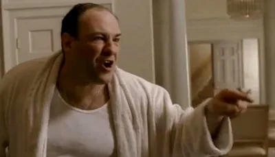 Tony Soprano in this house blank meme template