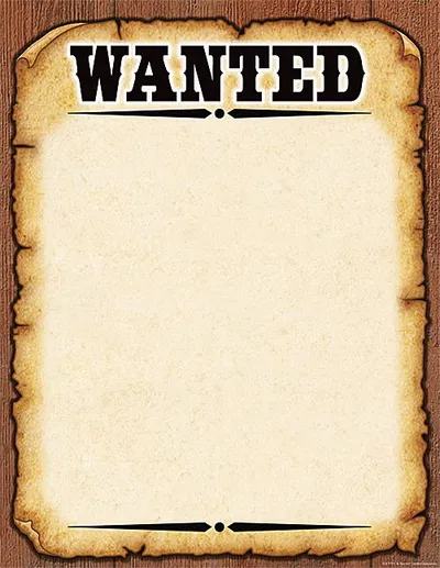 wanted poster blank meme template