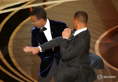 Will Smith punching Chris Rock blank meme template